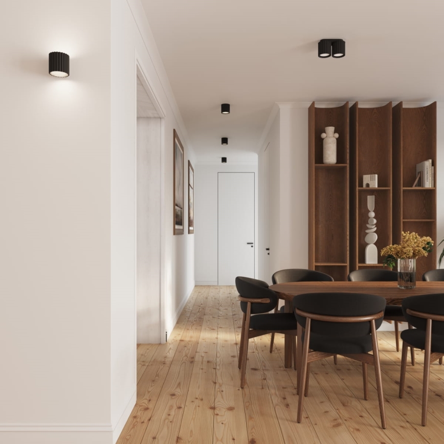 Spot svetiljka AURA 1xGU10/10W/230V 10 cm crna