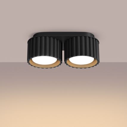 Ugradni spot AURA 2xGX53/10W/230V crni