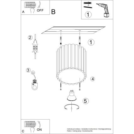 Spot svetiljka AURA 1xGU10/10W/230V 10 cm krem boje
