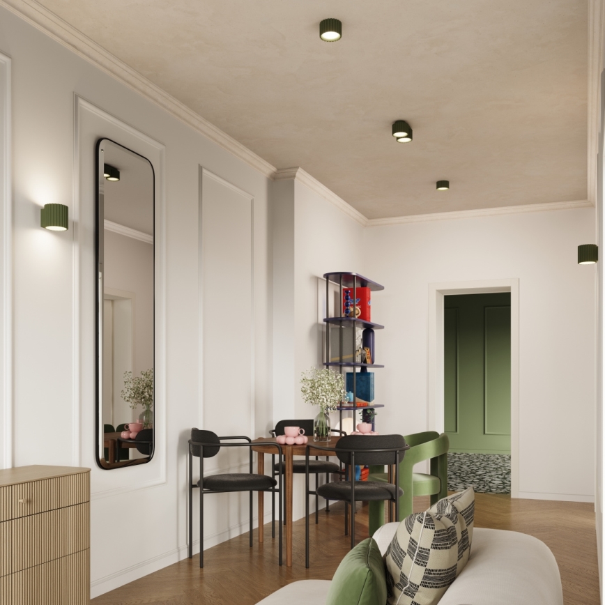 Spot svetlo AURA 1xGX53/10W/230V 6 cm zeleno