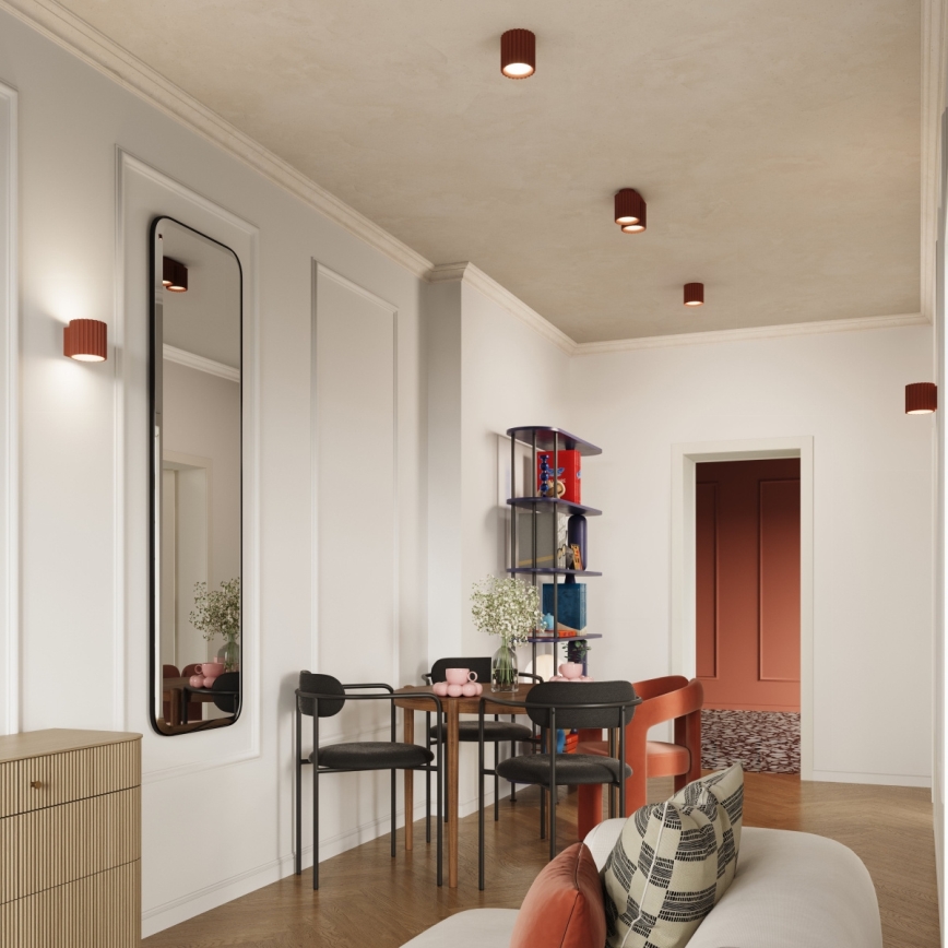 Spot svetiljka AURA 1xGU10/10W/230V 10 cm narandžasta