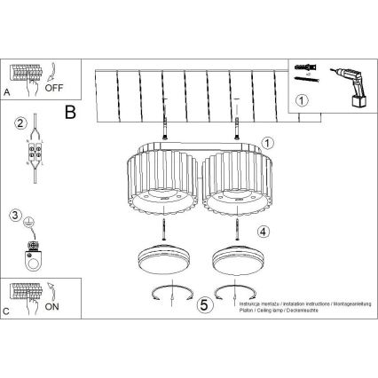 Spot lampa AURA 2xGX53/10W/230V plava