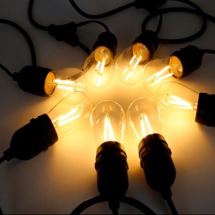 Spoljašnja dekorativna girlanda GIRLANDA 10xE27/15W/230V 10m IP44