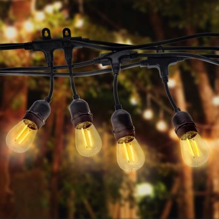Spoljašnja dekorativna girlanda GIRLANDA 10xE27/15W/230V 10m IP44
