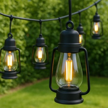 Spoljašnja dekorativna girlanda GIRLANDA 10xLED 10m IP44 topla bela