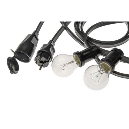 Spoljašnja dekorativna girlanda GIRLANDA 12 m 10xE27/15W/230V IP44