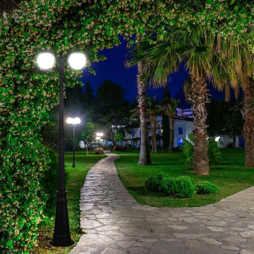 Spoljašnja lampa 2xE27/60W/230V IP44 199 cm crna