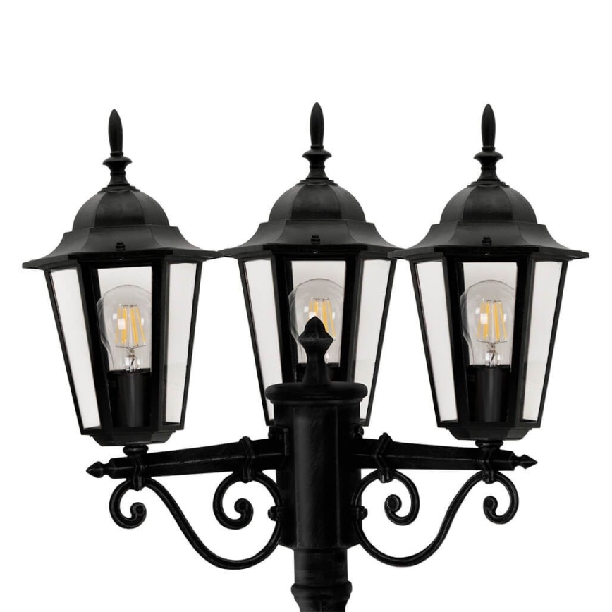 Spoljašnja lampa 3xE27/20W/230V IP43 2,58 m crna