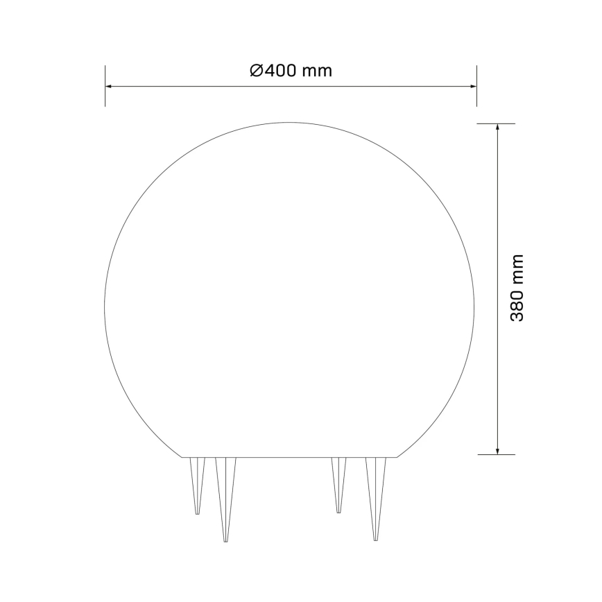 Spoljašnja lampa ARGENTO, 1xE27/15W/230V, prečnik 40 cm, IP65, siva