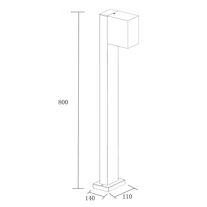 Spoljašnja lampa BOSTON 1xGU10/10W/230V, 80 cm, IP54, crna