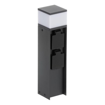 Spoljašnja lampa sa 2 utičnice DASTEN 1xG9/11W/230V 30 cm IP44 crno