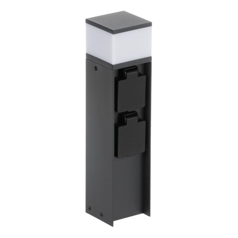 Spoljašnja lampa sa 2 utičnice DASTEN 1xG9/11W/230V 30 cm IP44 crno
