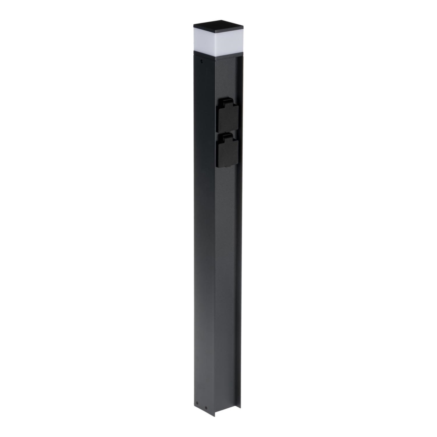 Spoljašnja lampa sa 2 utičnice DASTEN 1xG9/11W/230V 80 cm IP44 crno