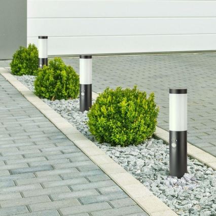Spoljašnja lampa sa senzorom, 1x E27/60W/230V, IP44, 45 cm, antracit