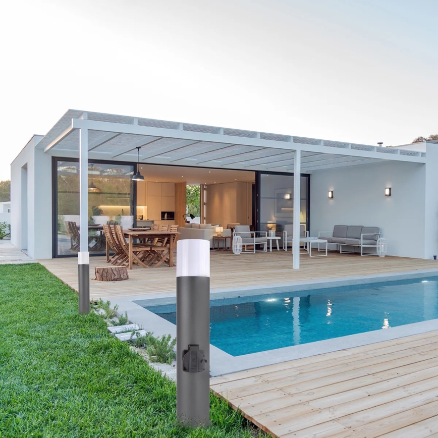 Spoljašnja lampa sa utičnicom DALLAS 1xE27/12W/230V IP44 antracit