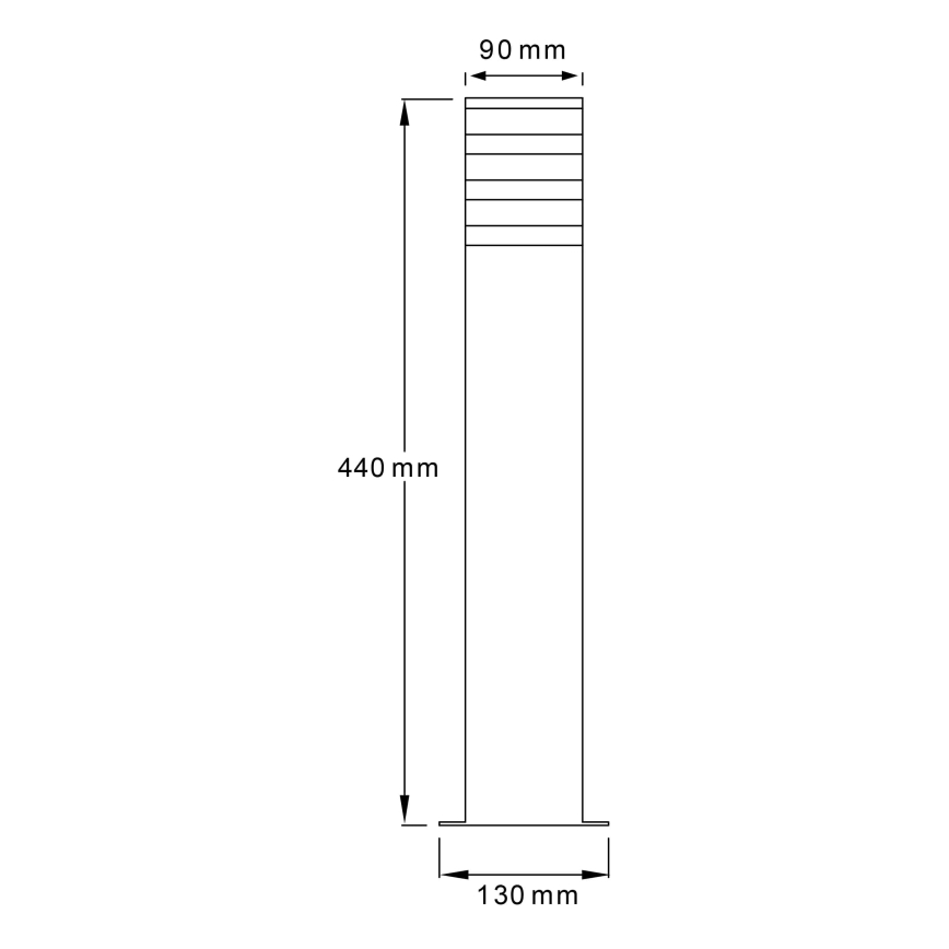 Spoljašnja lampa TEKSAS 1xE27/12W/230V IP44 44 cm antracitna