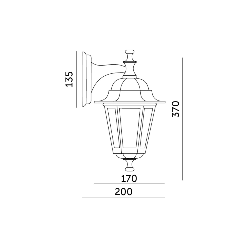 Spoljašnja zidna lampa 1xE27/60W/230V IP44 bela
