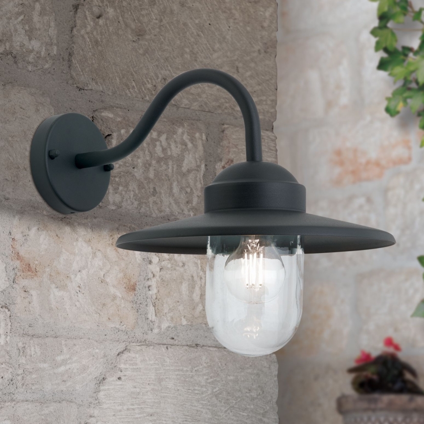 Spoljašnja zidna lampa EDWARD 1xE27/60W/230V IP44 crno