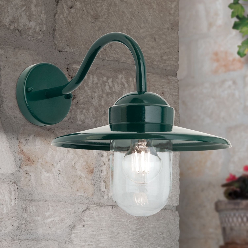 Spoljašnja zidna lampa EDWARD 1xE27/60W/230V IP44 zelena