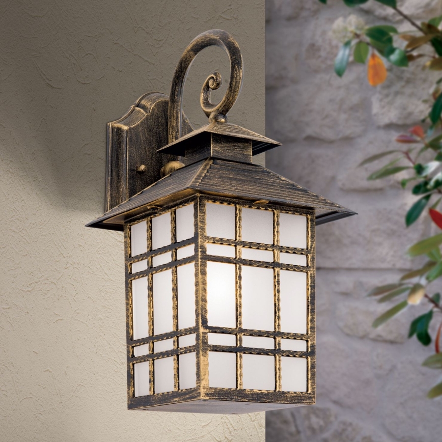 Spoljašnja zidna lampa KIKO 1xE27/11W/230V IP44 bronzana/patina