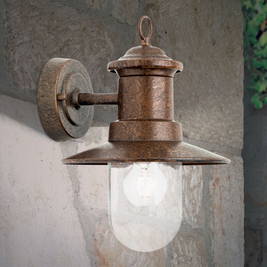 Spoljašnja zidna lampa LEONIE 1xE27/60W/230V IP44 bronzana