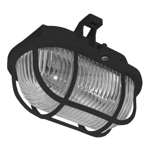 Spoljašnje plafonsko svetlo OVAL 1xE27/60W/230V IP44, crno
