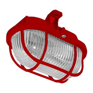 Spoljašnje plafonsko svetlo OVAL 1xE27/60W/230V IP44 crveno