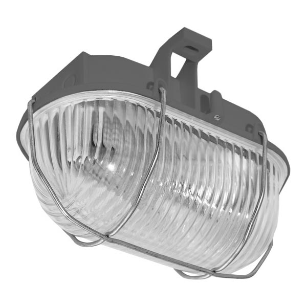 Spoljašnje plafonsko svetlo OVAL 1xE27/60W/230V IP44 sivo
