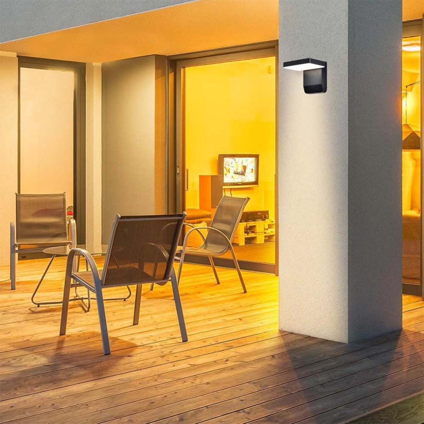 Spoljašnje zidno fleksibilno LED svetlo, 17 W, 230 V, IP65, 4000 K, crno