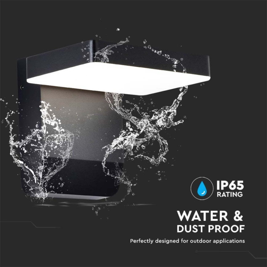 Spoljašnje zidno fleksibilno LED svetlo, 17 W, 230 V, IP65, 4000 K, crno