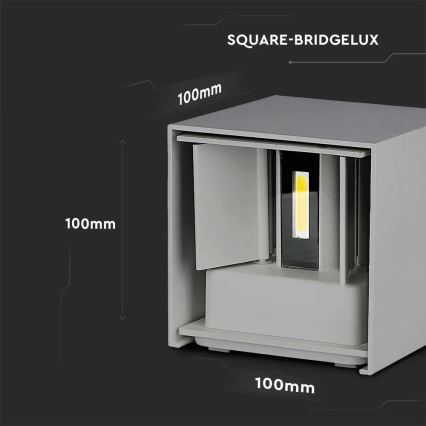 Spoljašnje zidno LED svetlo 11W/230V 4000K IP65 sivo