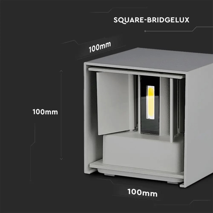 Spoljašnje zidno LED svetlo 11W/230V 4000K IP65 sivo