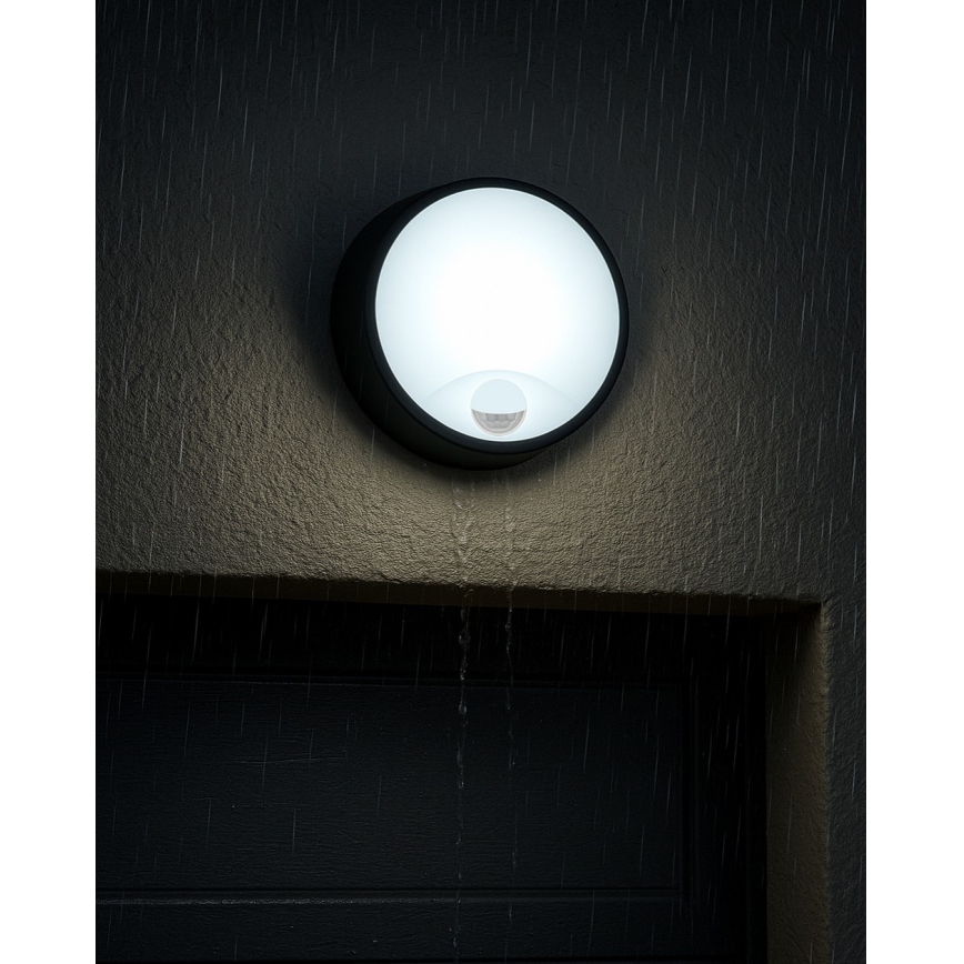 LED prigušiva spoljašnja zidna svetiljka sa senzorom pokreta LED/15/18/20W/230V 3000K/4000K/6500K IP65 crna/bela