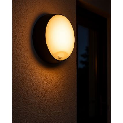 LED prigušiva spoljašnja zidna svetiljka sa senzorom pokreta LED/15/18/20W/230V 3000K/4000K/6500K IP65 crna/bela
