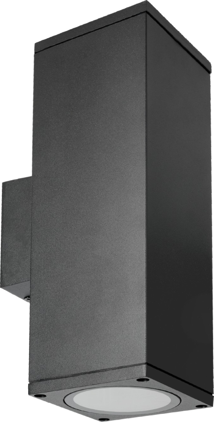 Spoljašnje zidno svetlo 2xGU10/35W/230V IP54, četvrtasto, crno