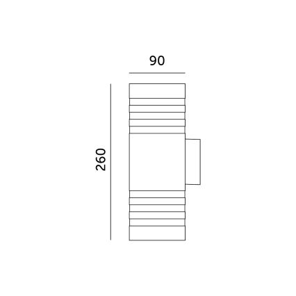 Spoljašnje zidno svetlo 2xGU10/35W/230V IP54 okruglo crno