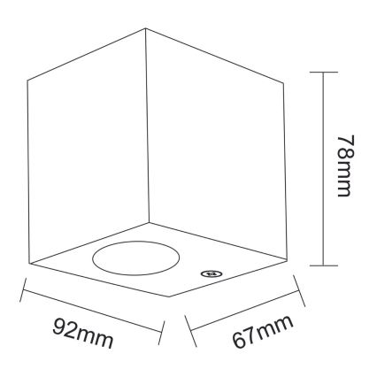 Spoljašnje zidno svetlo BOSTON 1xGU10/10W/230V