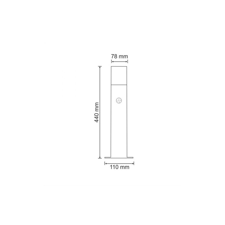 Spoljna lampa sa senzorom NEW YORK 1xE27/12W/230V IP44 44 cm antracit