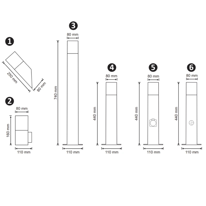 Spoljna lampa sa senzorom NEW YORK 1xE27/12W/230V IP44 44 cm antracit