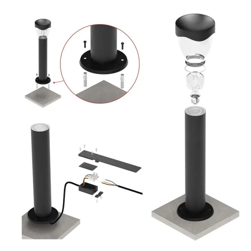 Spoljna zidna lampa ARTEO 1xE27/15W/230V IP44