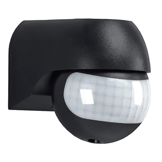 Spoljni PIR senzor pokreta, crni, IP44