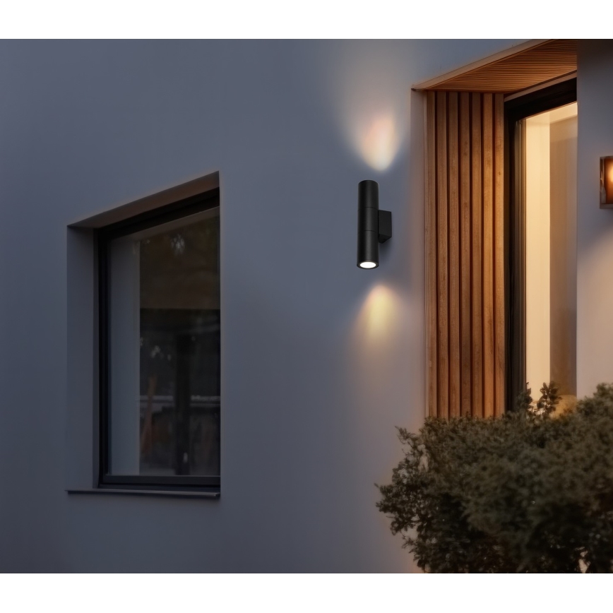 Spoljno zidno svetlo 2xGU10/35W/230V IP54, okruglo, crne boje