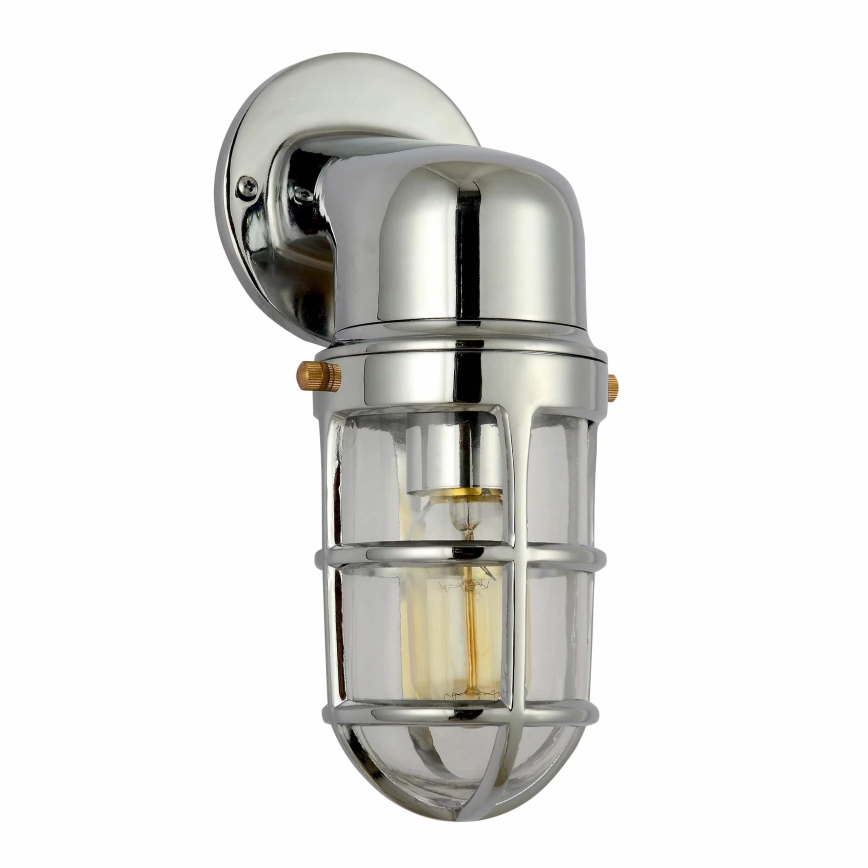 Spoljašnje zidno svetlo LUND 1xE27/12W/230V IP44 sjajni hrom