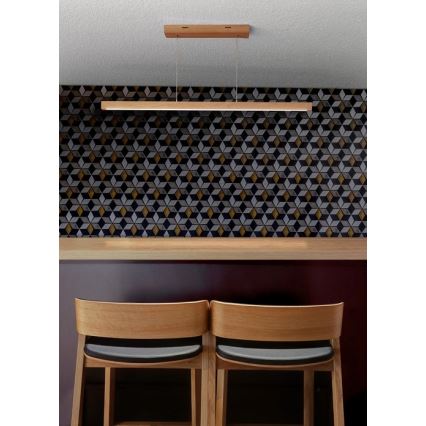 LED prigušiva luster na sajli SMAL LED/12W/230V hrast
