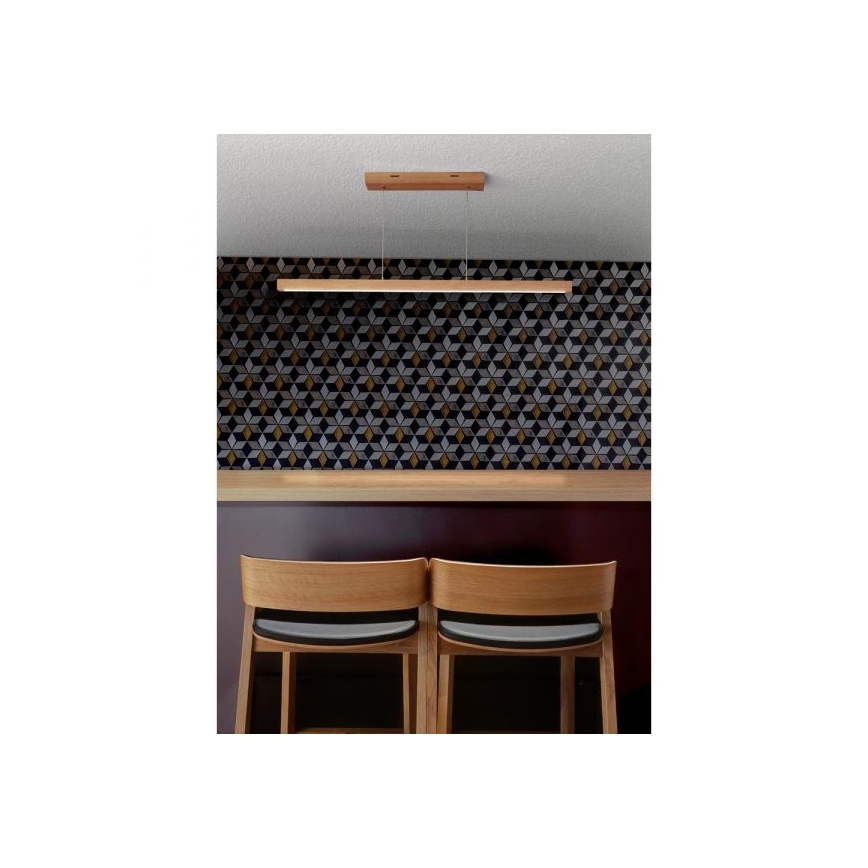 LED prigušiva luster na sajli SMAL LED/18W/230V hrast