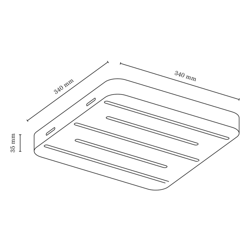 LED plafonsko svetlo NEELE LED/19,5W/230V hrast