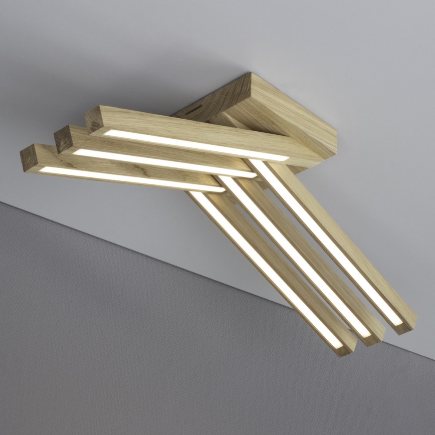 LED plafonski luster LINUS 6xLED/4,5W/230V mat hrast