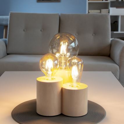 Stona lampa VINCENT 3xE27/15W/230V breza