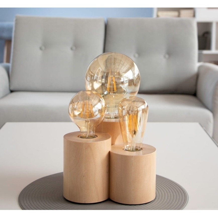 Stona lampa VINCENT 3xE27/15W/230V breza