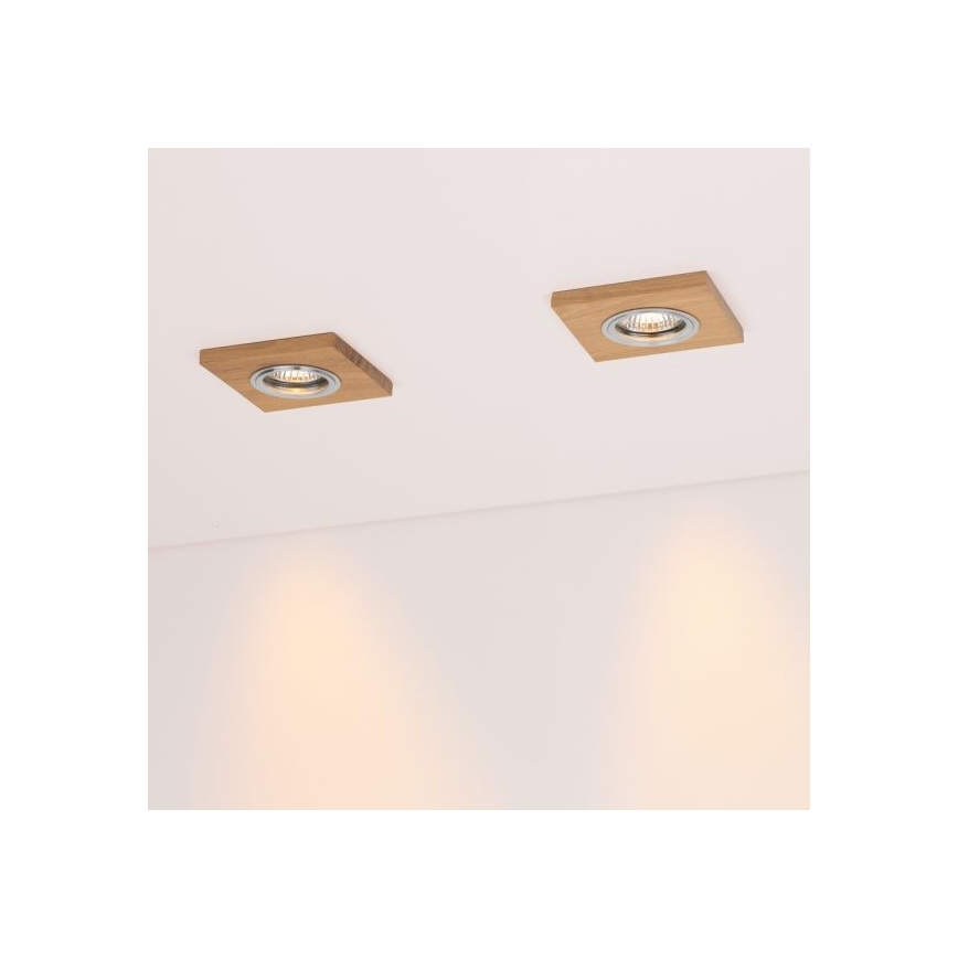 LED ugradna svetiljka VITAR 1xGU10/5W/230V CRI 90 hrast